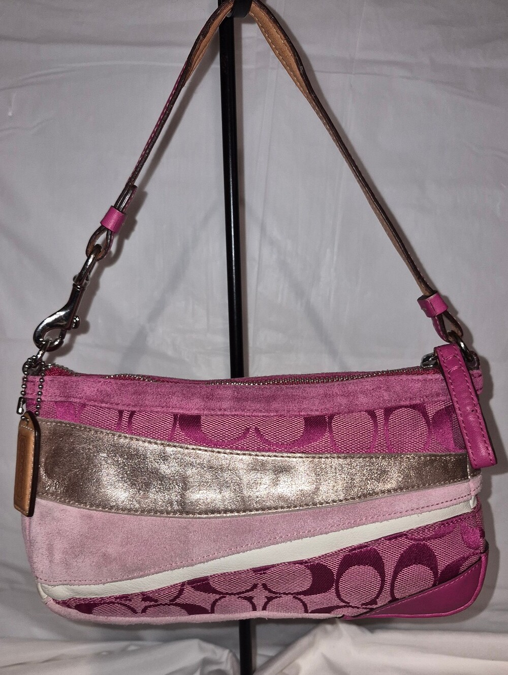 Rare 2004 Coach Wave Patchwork Mini Demi Shoulder Bag